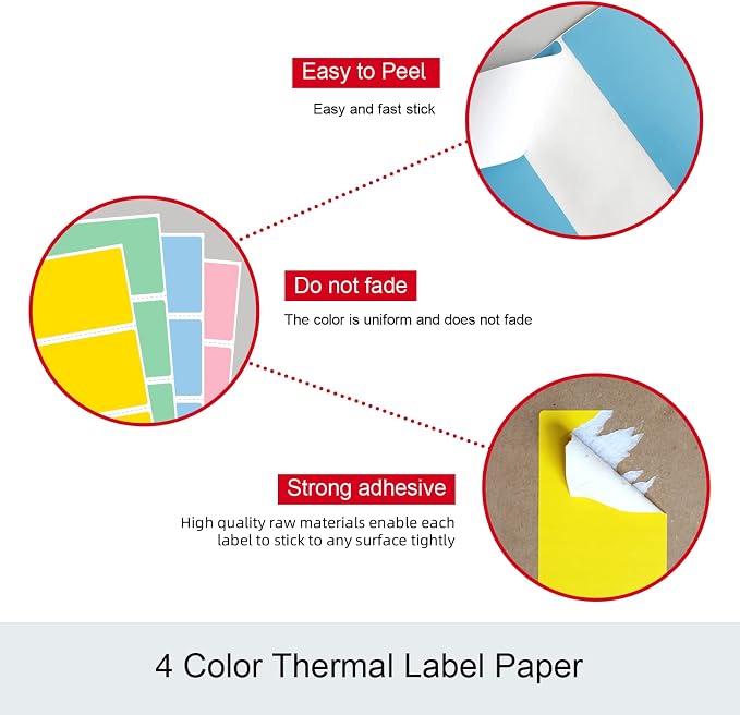 Misofuki 2.25" x 1.25" Blue Direct Thermal Barcode Labels 1000 Pcs for Zebra ZD410 ZD411 LP2824, 2-1/4x1-1/4 1 Roll Waterproof Strong Adhesive Perforated Return Address Labels Used with Rollo MUNBYN