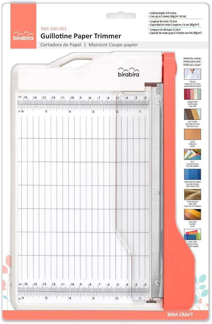 Bira Craft Guillotine Paper Trimmer, Guillotine Paper Cutter, 8.5 inch cut length, for Coupons Paper Crafts and Photos