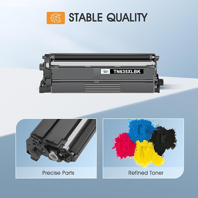 TN635XL TN635 Toner Cartridge Set for Brother MFC-L8930CDW MFC-L8730CDW Ink | Compatible for Brother TN 635XL TN-635XL TN635XXL HL-L8430CDW HL-L8570CDW MFC-L8970CDW HL-L8430CDWT Printer High Yield 4 Pack
