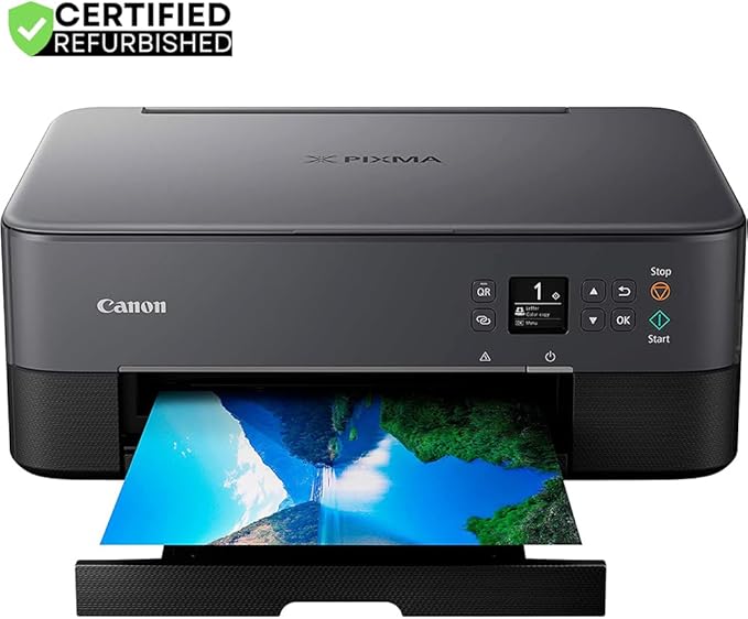Canon PIXMA TS6420a All-in-One Wireless Color Printer with Print, Scan, Copy, Photo Print & Mobile Functions (Renewed) Bundle with DGE USB Cable + Small Business Productivity Software Kit
