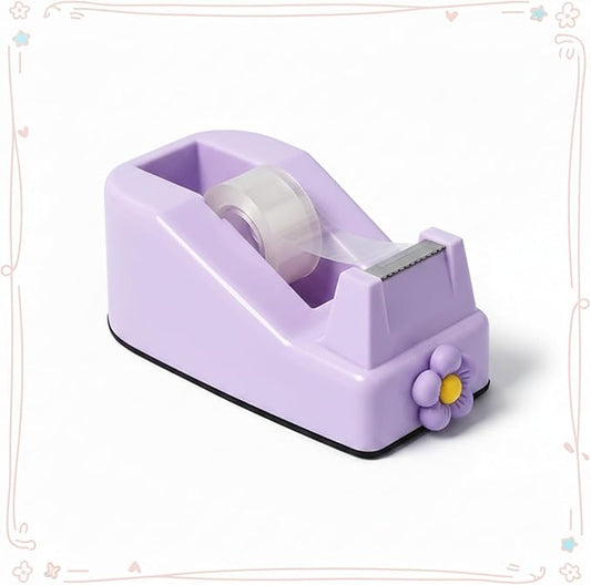 Tape Dispensers,Purple/Pink Tape Dispenser,Tape Dispenser Desk with Stable Weighted Base,Easy One-Hand Use for Scrapbook,Duct Tape & Packing Tape,Ideal for Vision Board Supplies,Office&School Supplies