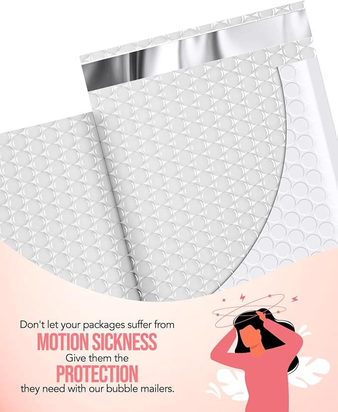 GSSUSA White Bubble Mailers 6x10 Small Padded Envelopes 600 Pack,Strong Adhesion Envelope Mailer Self-Seal Bubble Envelopes for Small Business