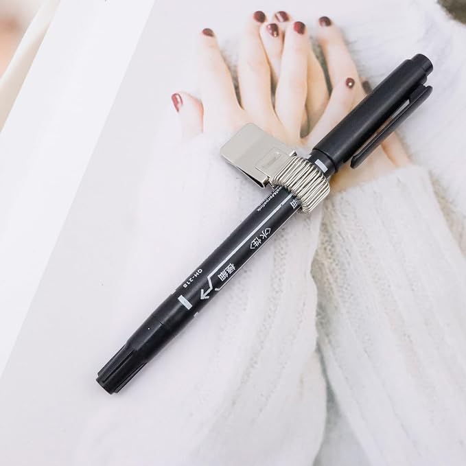T Tulead 5PCS Silver Metal Pen Clip Holder Adjustable Loop Pencil Pen Clips | Fit Clip Less Than 2mm Board, Single Spring Loop Pencil Pen Clip, Decorative Pencil Clips Organizers for Notebook