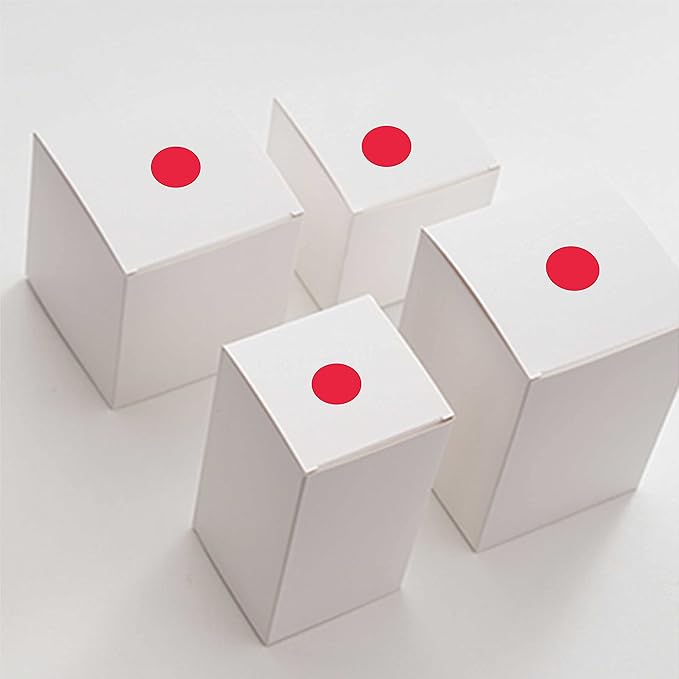 PARLAIM 1/2" Round Color Coding Labels, 1000 Circle Dot Stickers in Plastic Dispenser Box, 0.5 inch Diameter, Red
