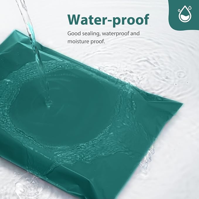 Fuxury 12 x 15.5" Poly Mailers 500Pcs,Bulk Shipping Bags For Clothing | Strong Adhesive Packaging Mailers Poly Bag,Waterproof Self Seal Mailing Envelopes For Books Clothes,Forest Green