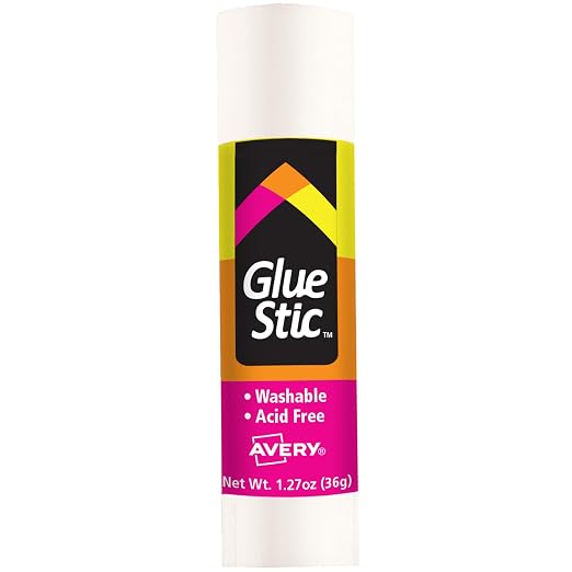 Avery Glue Stic - Washable, Glue Sticks for Classroom, Crafting, and Office Use, 1.27 oz., 1 Stick, White (00191)