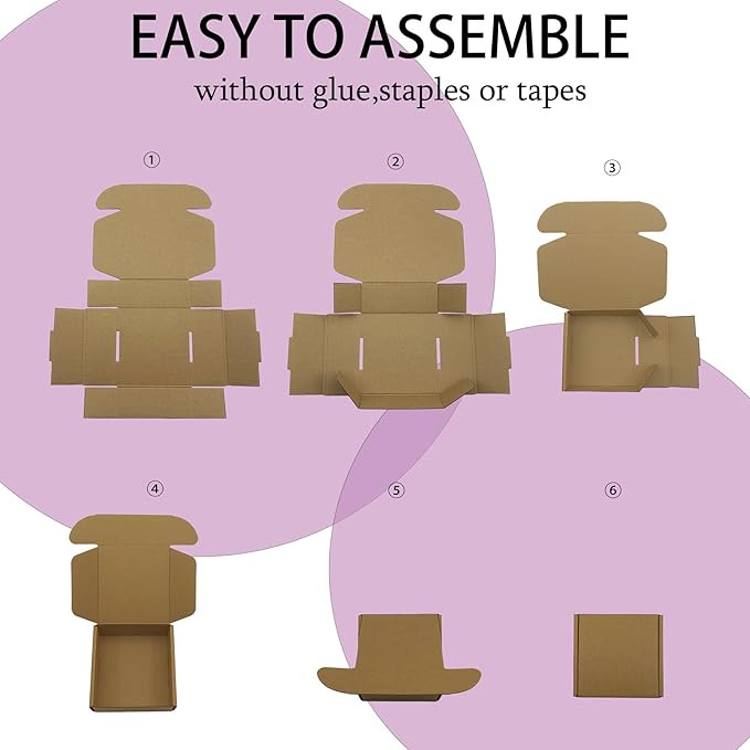 9x9x2 Inches Shipping Boxes Set of 25, Brown Corrugated Mailing Cardboard Box Literature Mailer for Packing Small Business Moving and Storage,E-Commerce Packaging (9"×9“×2”)