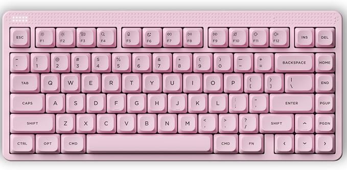 nuphy Node75 Wireless Mechanical Keyboard, 75% Gaming Keyboard | Hot Swappable, For Mac / Windows, Supports Touch Gestures, For Bluetooth, 2.4GHz, USB-C, RGB Backlit, PBT Keycaps