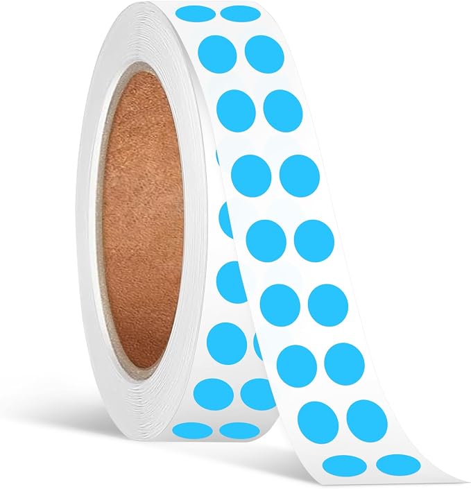 1/4 Inch Dot Stickers, Small Round Sticker, 1000 Dot Label Stickers | 0.25 Inch Dot Stickers, Circle Sticker Labels, Sticker Dots for Office and Marking, Small Round Stickers for Labeling