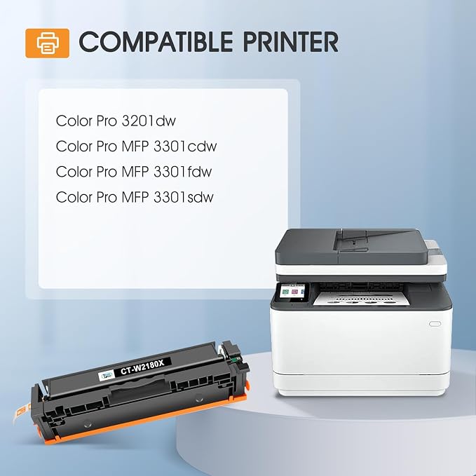218X 218A Black Toner for HP W2180X Black Toner Cartridge High Yield 2 Pack | Compatible Replacement for HP Color LaserJet Pro MFP 3301fdw 3301sdw 3301cdw 3201dw 3301 3201 Printer Ink Set High Yield