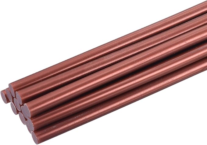 uxcell 12pcs Full Size Hot Glue Sticks for Glue Gun 0.27 x 8 Inch Small Glue Sticks, 7 x 200mm Burgundy Red