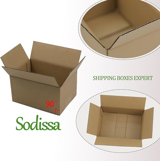 7x5x4 Inches Shipping Boxes, Brown Corrugated Cardboard Boxes for Small Bussiness, 25 Pack