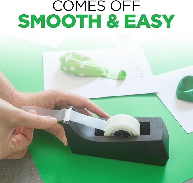 Scotch C-38 Desktop Tape Dispenser, Black, 1-Inch Core, Weighted Non-Skid Base