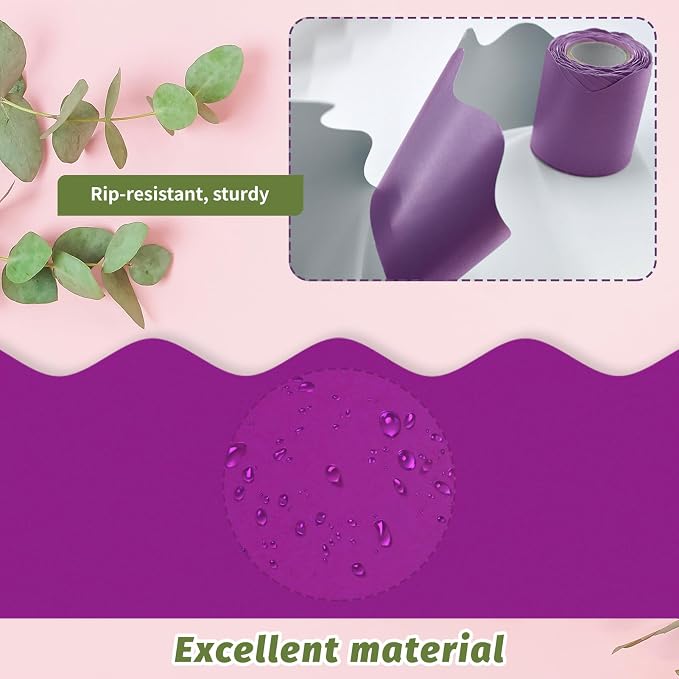 8 Rolls 262.4 Ft Purple Bulletin Board Borders - Purple Scalloped Bulletin Board Borders for Classroom, School & Office Decor - Bulletin Boards Decorations - Bulletin Boards Trim