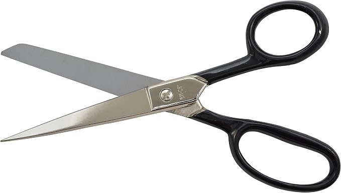 Westcott Forged Nickel Plated Straight Office Scissors, 8", Black