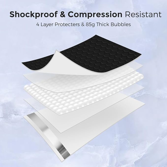 Metronic Large Bubble Mailers 12x15 Inch 120Pack Black Padded Envelopes | Opaque Bubble Mailer Cushioning Waterproof Bubble Envelopes for Shipping Clothes, Books, Jewelry, Makeup Supplies