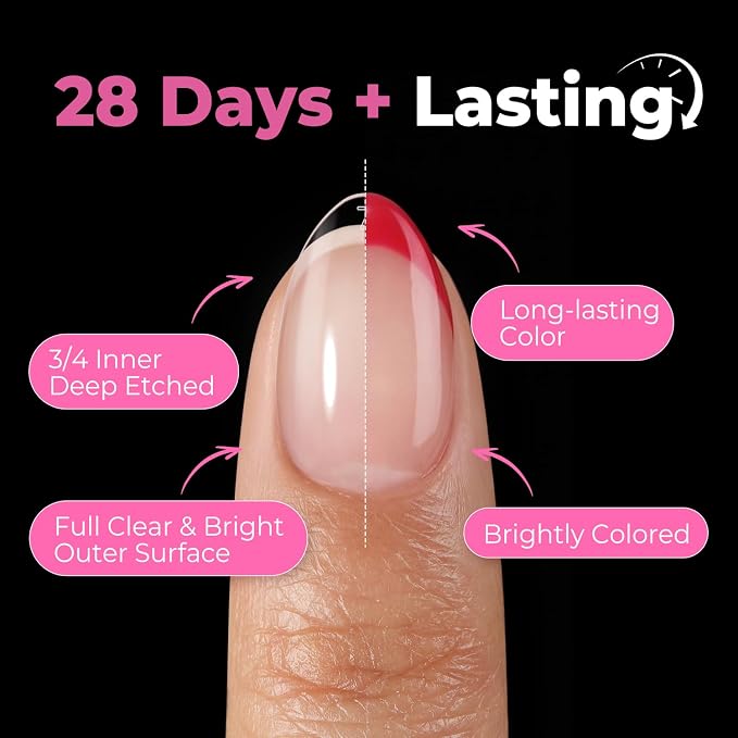 UNA GELLA Extra Short Almond Nail Tips, 15 Sizes Pre-Shaped Full Cover | 300Pcs Flexible Soft Gel Clear XS Almond Tips for DIY Press on Nails, for Daily Wear, Art Design & Salon Use
