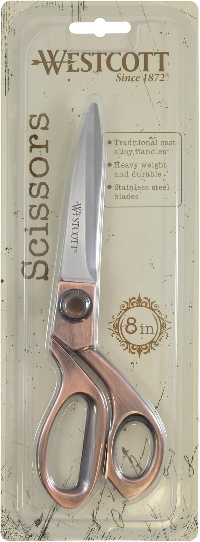 Westcott 16459 8-Inch Stainless Steel Copper-Finish Scissors For Office and Home