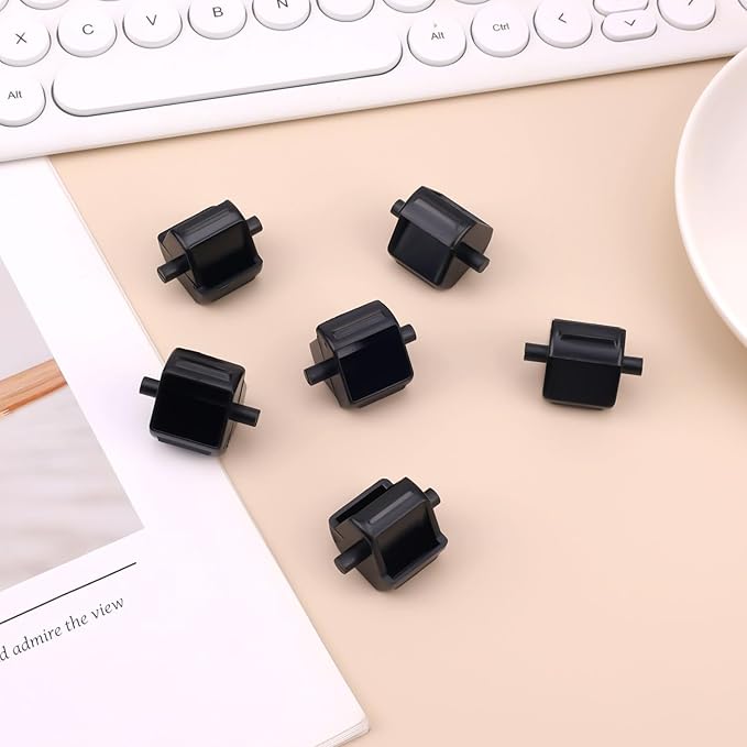12pcs Tape Dispenser Core, Plastic Tape Dispenser Replacement Core Transparent Tape Dispenser Roll Insert Tape Dispenser Parts for Office Home School Supplies