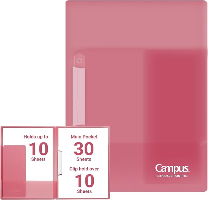 Kokuyo Portfolio Folder with Pockets Folder for Paper Organization,Heavy Duty Pocket Folder Fits US Letter & A4，Dual-Purpose Clip & Pocket Design(FU-CE755P)