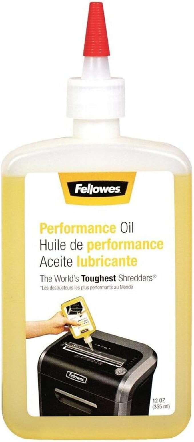 Fellowes Powershred Performance Shredder Oil, 12 Ounces Extended Nozzle Bottle (35250) (Pack of 1)