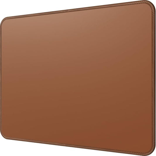 MROCO Mouse Pad [30% Larger] with Anti-Fray Stitched Edges, Premium-Textured Waterproof Surface, Non-Slip Rubber Base, Computer & Gaming Mouse Mat for Laptop, Office & Home, 8.5 x 11 in, Coffee Brown