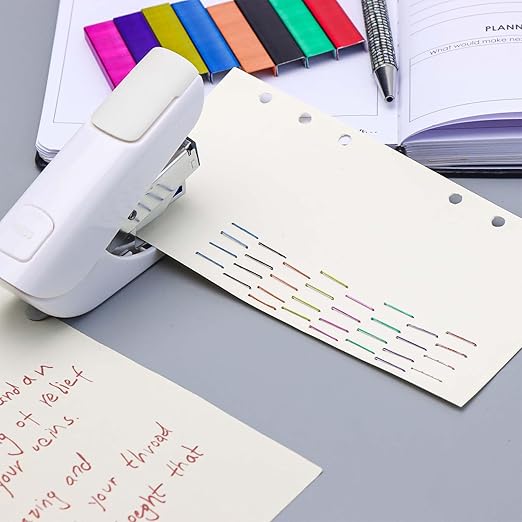 NatSumeBasics 8000 Colored Staples 26/6 Standard Colorful Staple Refill for Desk Stapler, 1000 Per Pack, Total 8 Pack Staples (8000 Colorful)