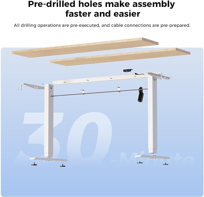 Agilestic 48 * 24 Inch Height Adjustable Electric Standing Desk, Maple | Sit Stand Up Computer Desk, Memory Presets, Stable Steel Frame,154 lbs, Easy Assembly, Splice Board, Home Office, Studying