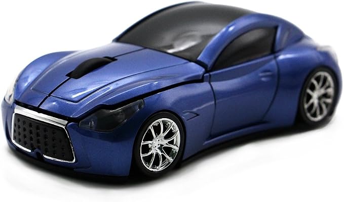 MGbeauty Sports Car Mouse Wireless Mouse Computer Mice Laptop Optical Gaming Mouse for PC MAC(Blue)