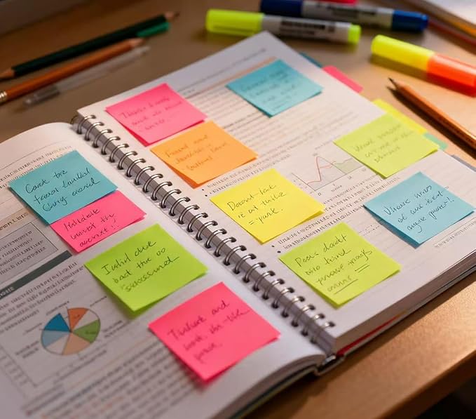 (54 Pack) Pop Up Sticky Notes Refill,3x3 in Popup Notepads,Accordion Stickies Super Sticking Power,Office School Memo Note Pads Bright Colors,Post on Windows Doors,Recyclable,Easy to Write on