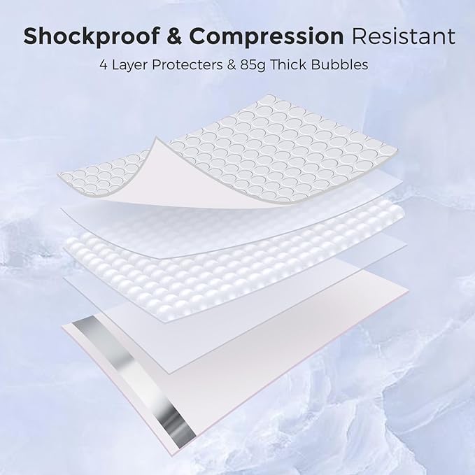 Metronic 120PC Large Bubble Mailers 12x15 Inch Waterproof Padded Envelopes White Bubble Envelopes Opaque Cushioning Mailer for Shipping Clothes, Books,Jewelry Makeup Supplies