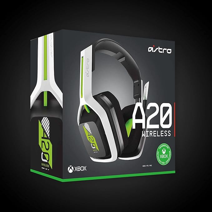 ASTRO Gaming A20 Wireless Headset Gen 2 for Xbox Series X | S, Xbox One, PC & Mac - White/Green