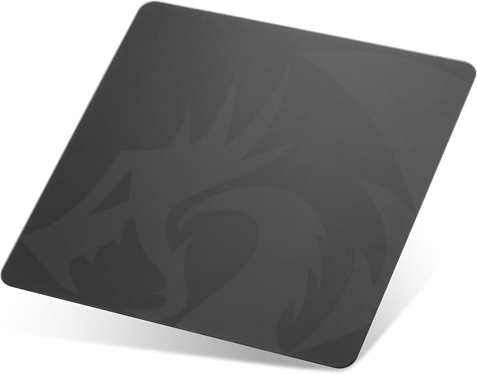 Redragon PG1M Glass Mouse Pad - Ultra-Smooth Precision Surface with Non-Slip Base, Easy to Clean, Hard Mousepad for Gaming - 13 x 13 x 0.15 inches, Black
