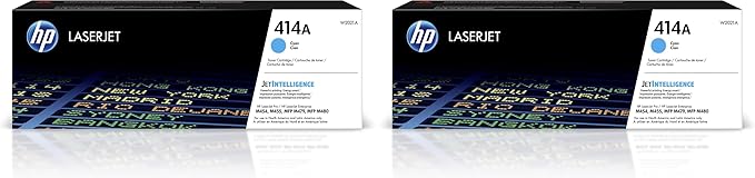 HP 414A Cyan Toner Cartridge | Works with Color LaserJet Enterprise M455dn,MFP M480f,Pro M454,MFP M479 Series | W2021A,(Pack of 2)