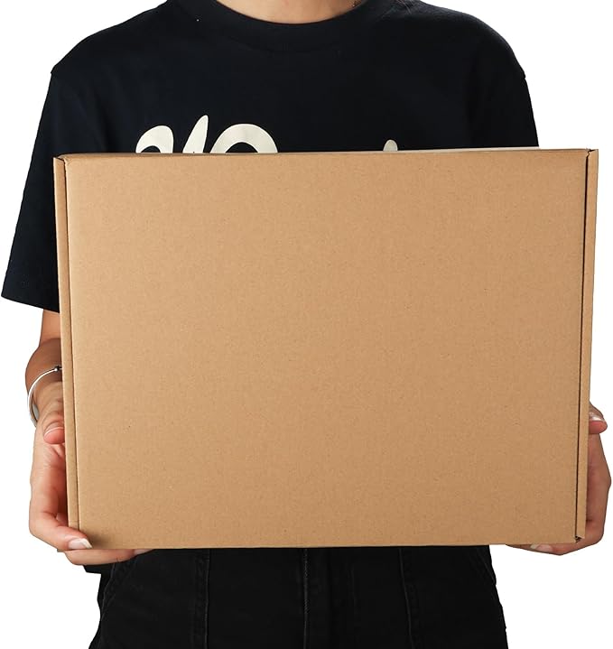 12x9x4 Shipping Boxes Set of 6, Medium Cardboard Boxes for Packaging, Brown Mailing for Small Business