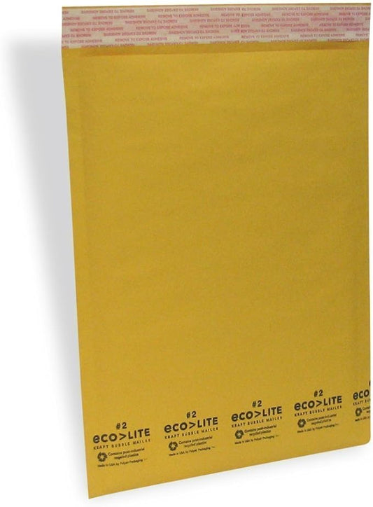 #2 8.5x12 Kraft Bubble Mailers Padded Envelopes, Pack of 100
