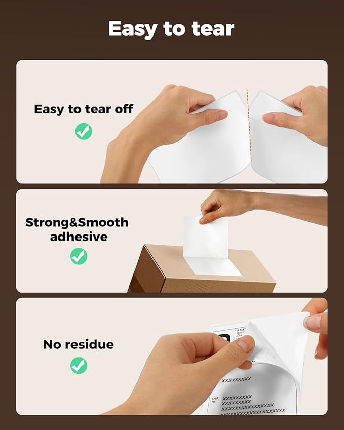 SVANTTO 4x6 Thermal Labels, Strong Adhesive and Perforated Shipping Labels, Thermal Printer Labels for Mailing Postage Address（1000Pcs/2 Stack）