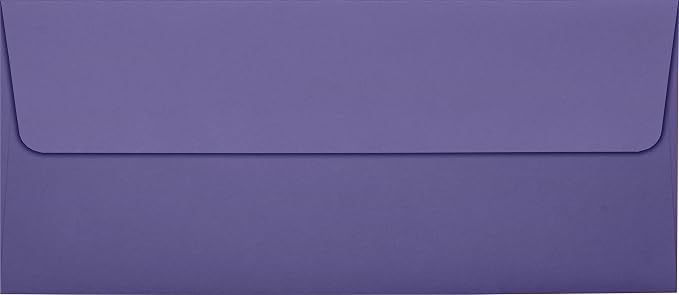 LUXPaper #10 Business Envelopes | Peel & Press | 4 1/8" x 9 1/2" | Wisteria Purple | 80lb. Text | 1,000 Qty