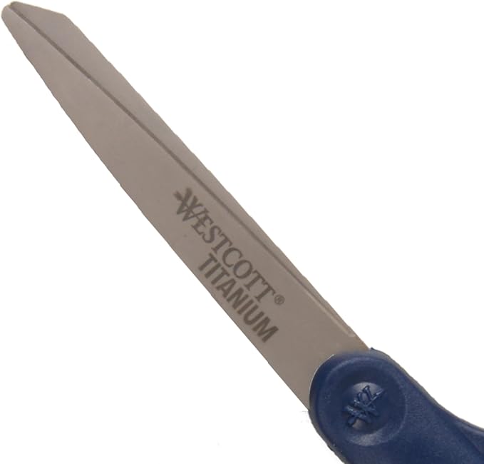 Westcott 17509 8-Inch Titanium Heavy-Duty Scissors, Navy