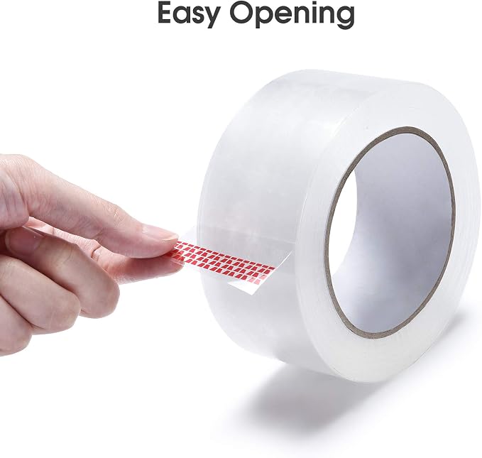 Pacific Mailer Clear Packing Tape, Packaging Tape for Shipping Packaging Moving Sealing 2 Inch Wide, 2.0mil Thickness, 110 Yard Per Roll, Total 1320 Yards [Pack of 12 Rolls]