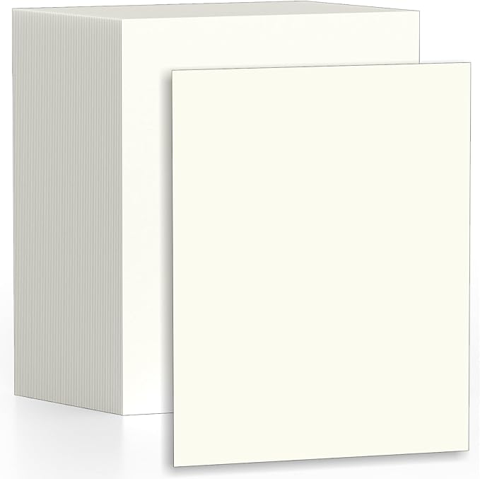 120 Sheets Cream Cardstock Printer Paper 8.5 x 11, Ivory Cardstock Paper, Construction Paper 8.5 x 11, Card Stock Paper 8.5x11, 200GSM Thick Cardstock for DIY Cards, Greeting Cards, Wedding Invitation