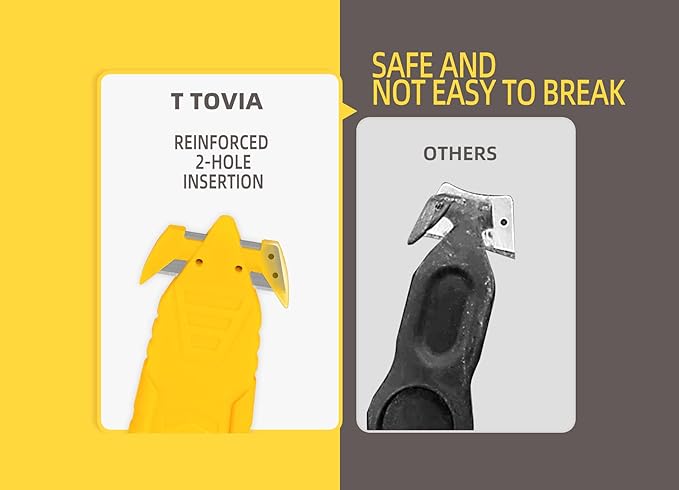Safety Box Cutter T TOVIA Stainless Steel Concealed Blade Package Opener Assorted Colors 12-Pcs