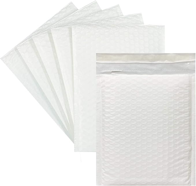25pcs 10x13 Inch Poly Bubble Mailers Padded Envelopes Bubble Lined Poly Mailer Self SeaL Bubble Envelopes Bags（White）for Shipping, Mailing, Packing