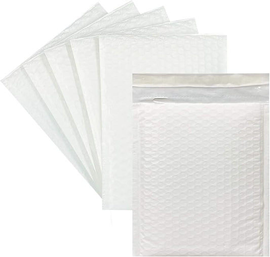 25pcs 10x13 Inch Poly Bubble Mailers Padded Envelopes Bubble Lined Poly Mailer Self SeaL Bubble Envelopes Bags（White）for Shipping, Mailing, Packing