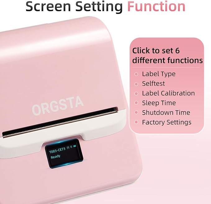 ORGSTA Label Maker Machine with Tape, 3 Inch Bluetooth Label Printer T003 | Compatible with Phone & PC, Sticker Printer for Small Business, Home, School, Thermal Barcode Printer with Multiple Templates