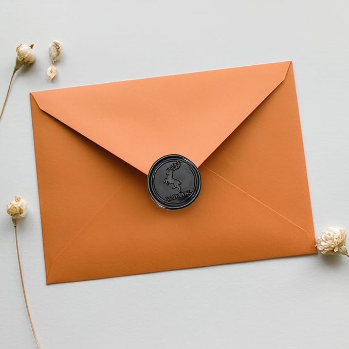 Black Large Sealing Wax Sticks for Hot Melting Glue Gun - Pack of 12 - Homemade Wax Seals for Thanks Card Envelope, Event Party Invitation, Hallowen Decors | 0.4-inch diameter, Homemade Wax Seals for Thanks Card Envelope, Event Party Invitation, Hallow...