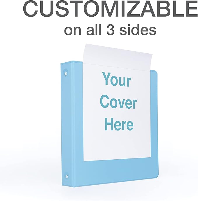 Cardinal 3 Ring Binders, Binders for School and Office, Durable 1.5 Inch, Round Rings, Holds 350 Sheets, ClearVue Presentation View, Non-Stick, Assorted Pastel Colors, 8 Pack (79552)