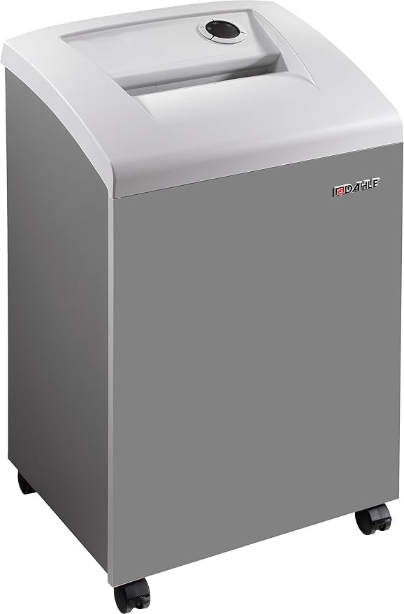 Dahle 50310 Paper Shredder, Cross Cut, P-3 Security, German Engineered, Jam Protection, Oil Free, SmartPower, Shreds CDs, 20 Sheet Max, 23 Gal Bin