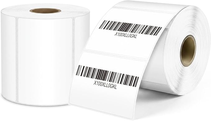 ESSENTIAL 3" x 2" White Direct Thermal Labels for Barcodes, Address | Permanent Adhesive, Compatible with Zebra, Rollo and Other Desktop Printers, 700 Labels of Roll, 2 Rolls (1400 Labels)