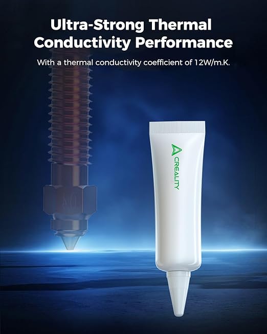 Creality 3D Printer Thermal Grease, High Thermal Conductivity, 250°C High-Temperature Resistant Paste for 3D Printer Hotend&Nozzle, Suit for All FDM 3D Printer (1 Pack)